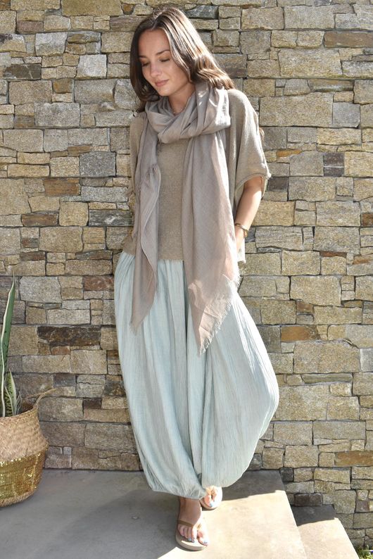 Cyril Crinkle Balloon Pant Sage